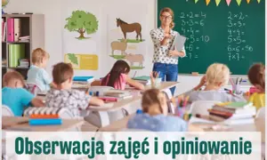 Nauczycielka prowadzi lekcję matematyki, a uczniowie uważnie obserwują. To przykład hospitacji.