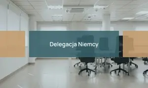 Puste biuro w Niemczech, gotowe na delegację. Może czas na zdrową dietę?