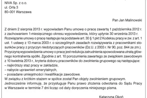 Redukcja zatrudnienia jako przyczyna wypowiedzenia - co musisz wiedzieć