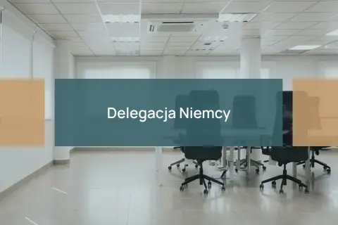 Puste biuro w Niemczech, gotowe na delegację. Może czas na zdrową dietę?