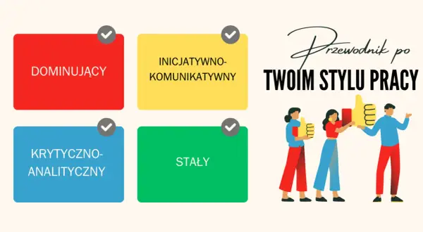Przewodnik po stylu pracy: cechy osobowości Dominujący, Inicjatywno-komunikatywny, Krytyczno-analityczny, Stały.