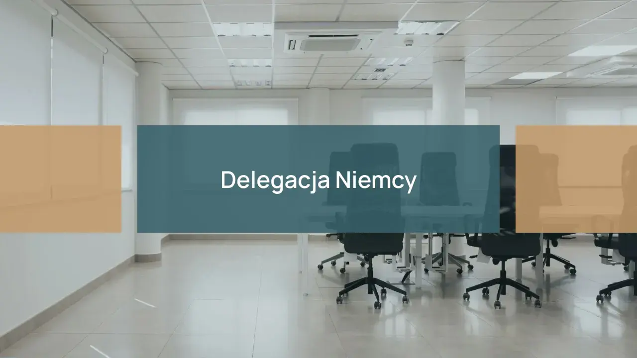 Puste biuro w Niemczech, gotowe na delegację. Może czas na zdrową dietę?