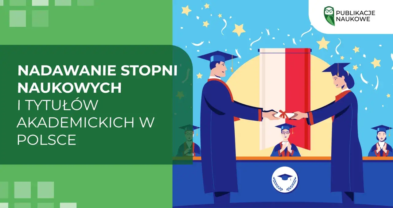 Uroczystość nadawania stopni naukowych i tytułów akademickich w Polsce. Dyplomy wręczane są absolwentom w togach.
