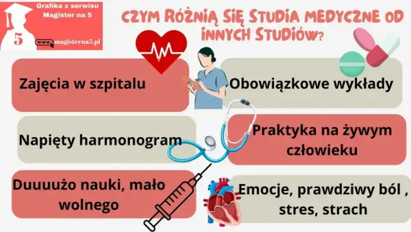 Studia medyczne to zajęcia w szpitalu, praktyki na żywym człowieku, dużo nauki i stres.